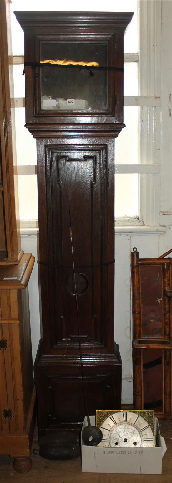 Mid-18C oak , 8 day longcase clock, Richard Tyler, Wallington